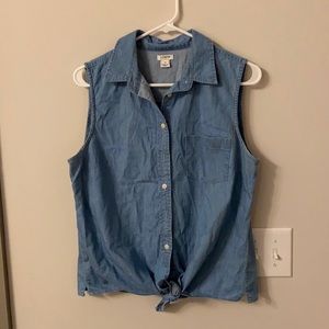 J. CREW Denim Tie Shirt
